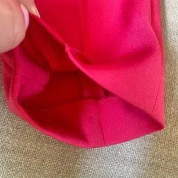 AKRIS Melissa Barbie Pink Silk Trouser Pant Fuscia Straight Leg RARE size 2 - Picture 11 of 15